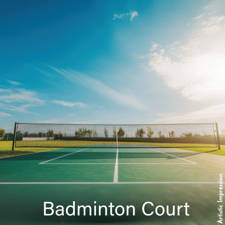 Badminton court amenity